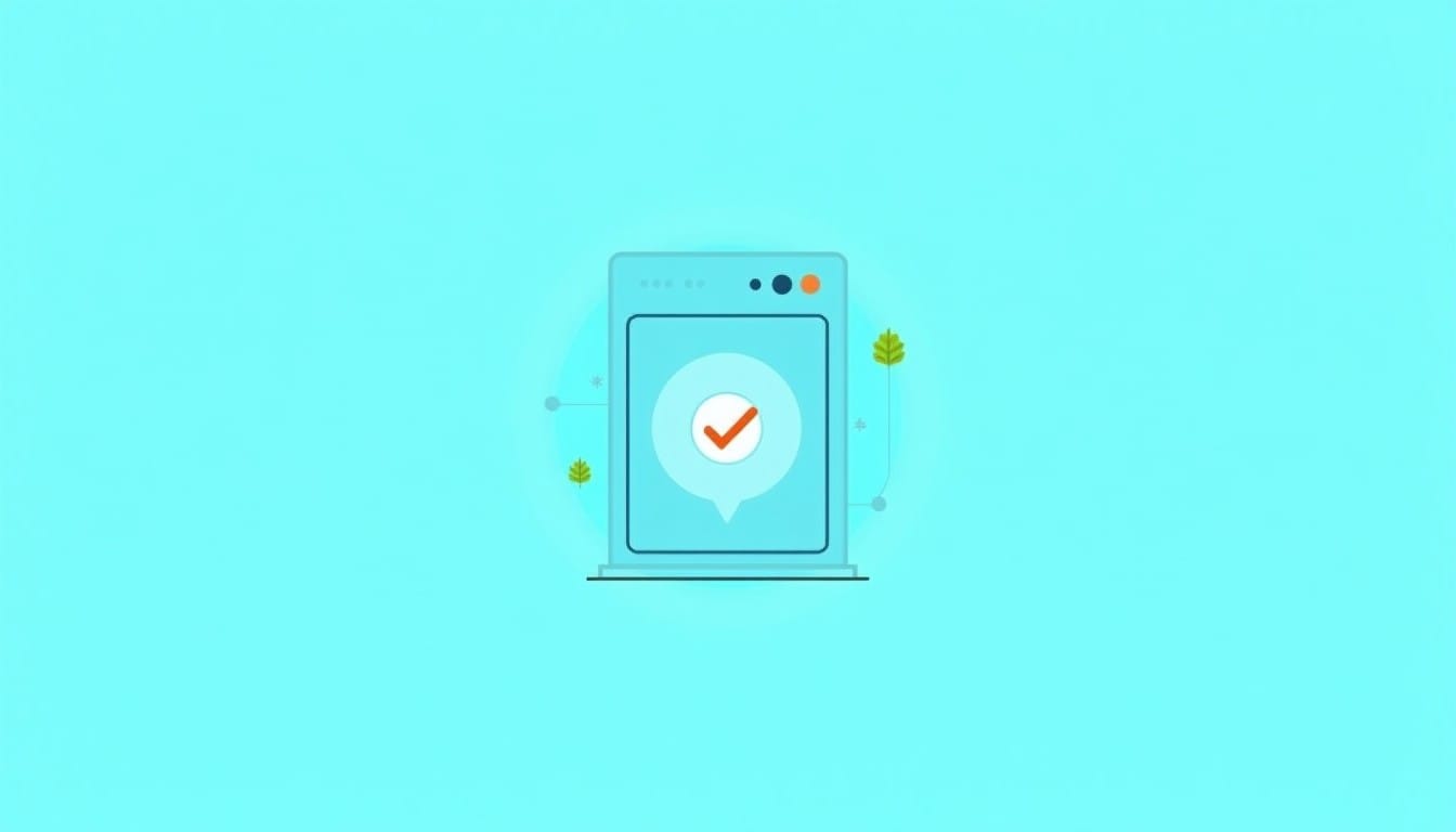 VPNのノーログポリシーをイメージしたチェックリストとサーバーのイラスト