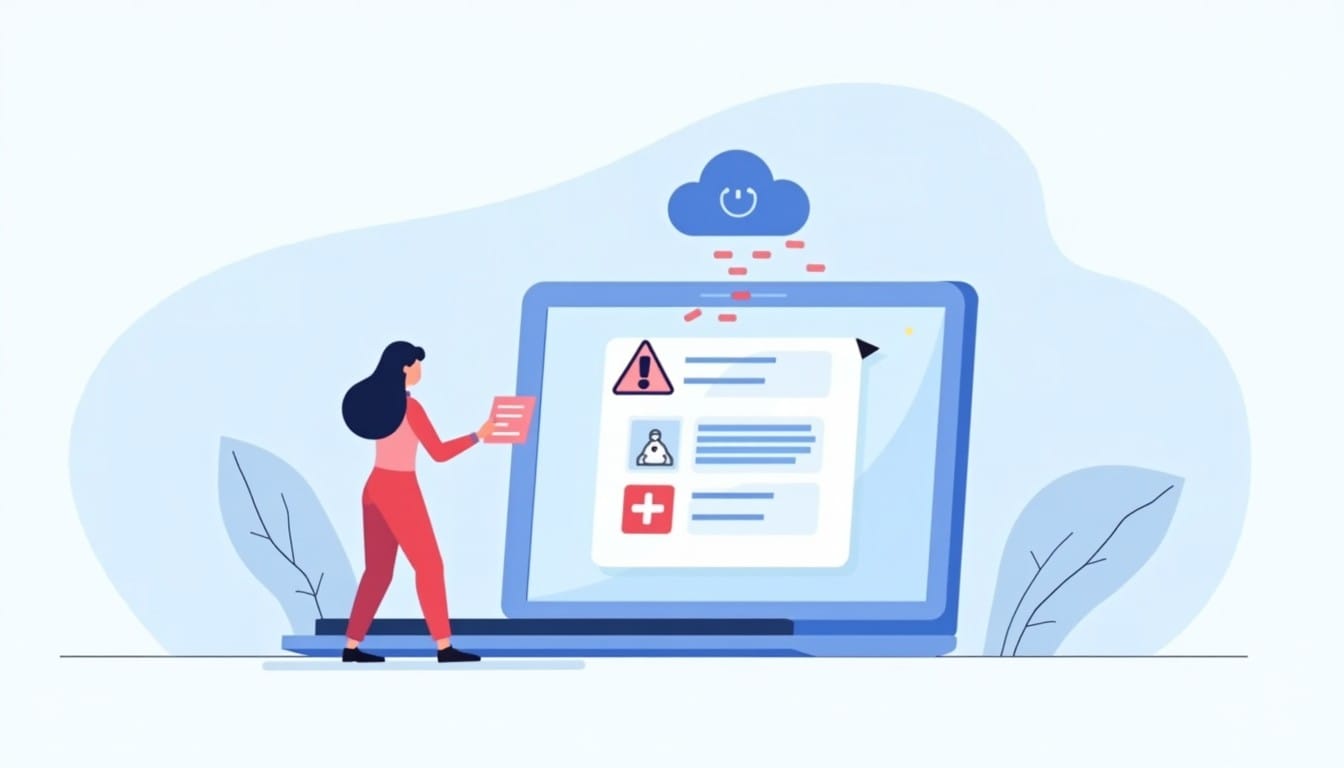 AIデータ漏洩リスク2026のイメージ（AIチャットと機密データ流出の警告）