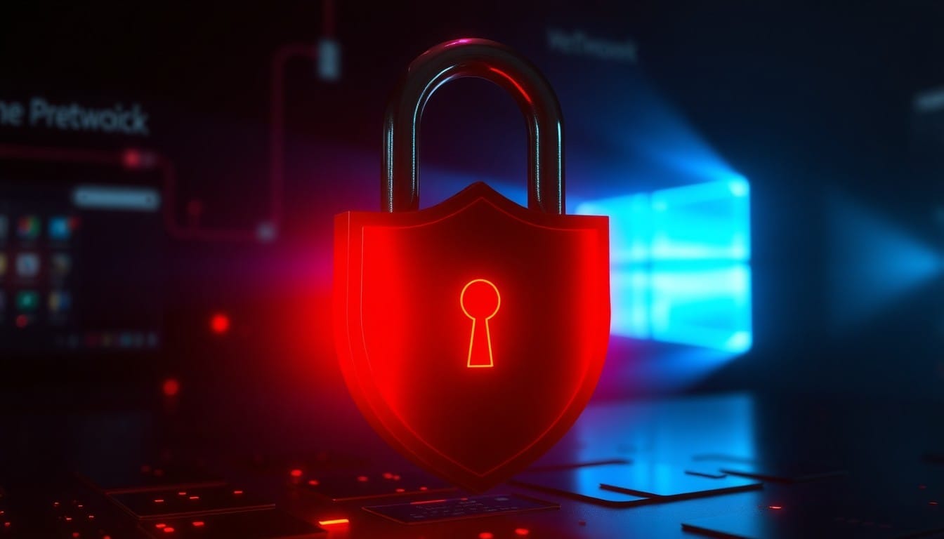 WireGuardロゴに南京錠とWindowsロゴ——Microsoft開発者アカウントロック問題